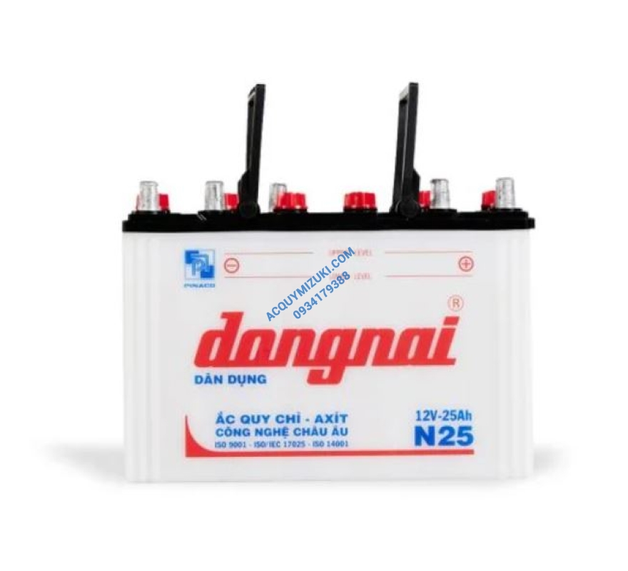 Bình ắc quy ĐỒNG NAI 12V 25AH, ĐỒNG NAI N25