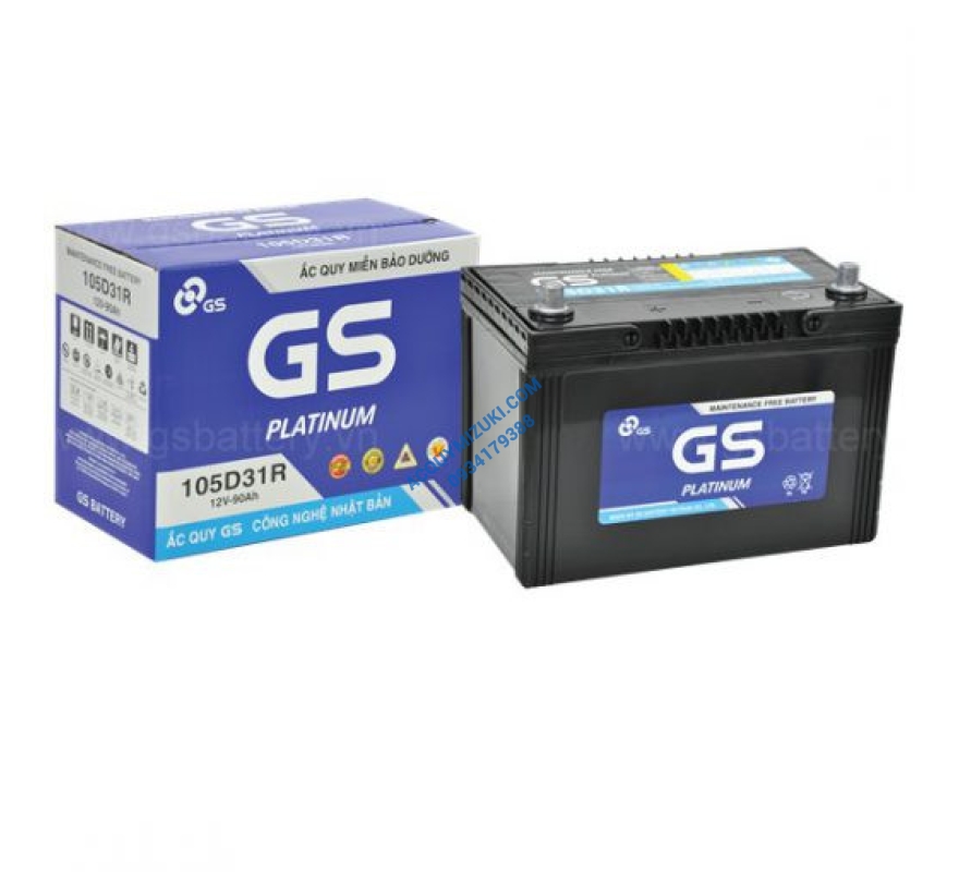Bình ắc quy GS HYBRID 105D31R PLUS 12V 90Ah
