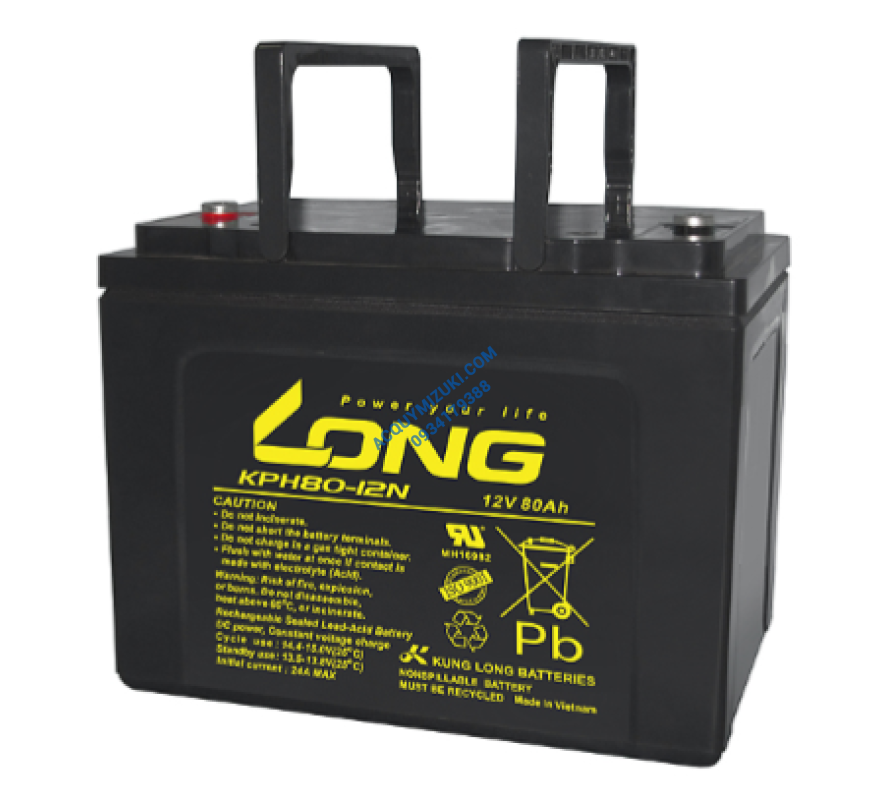 Bình ắc quy LONG KPH80-12N, F8-M6 12V 80AH