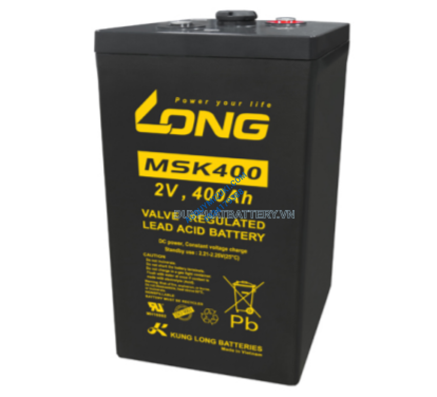 Bình ắc quy LONG MSK400, F18-M8 2V 400AH
