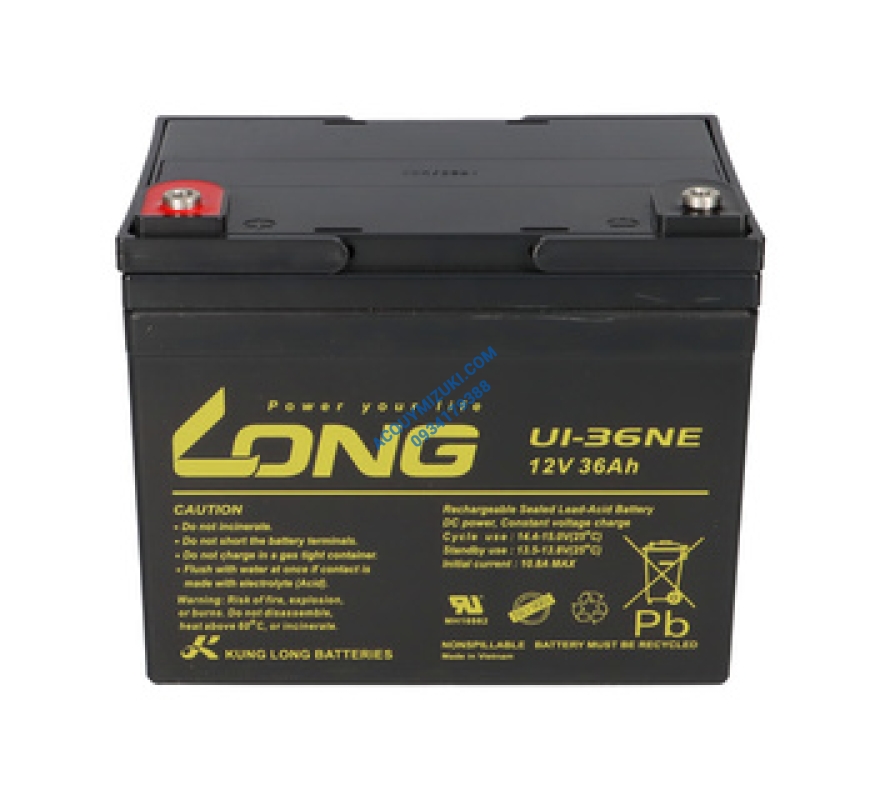 Bình ắc quy LONG UI-36NE, F8-M6 12V 36AH