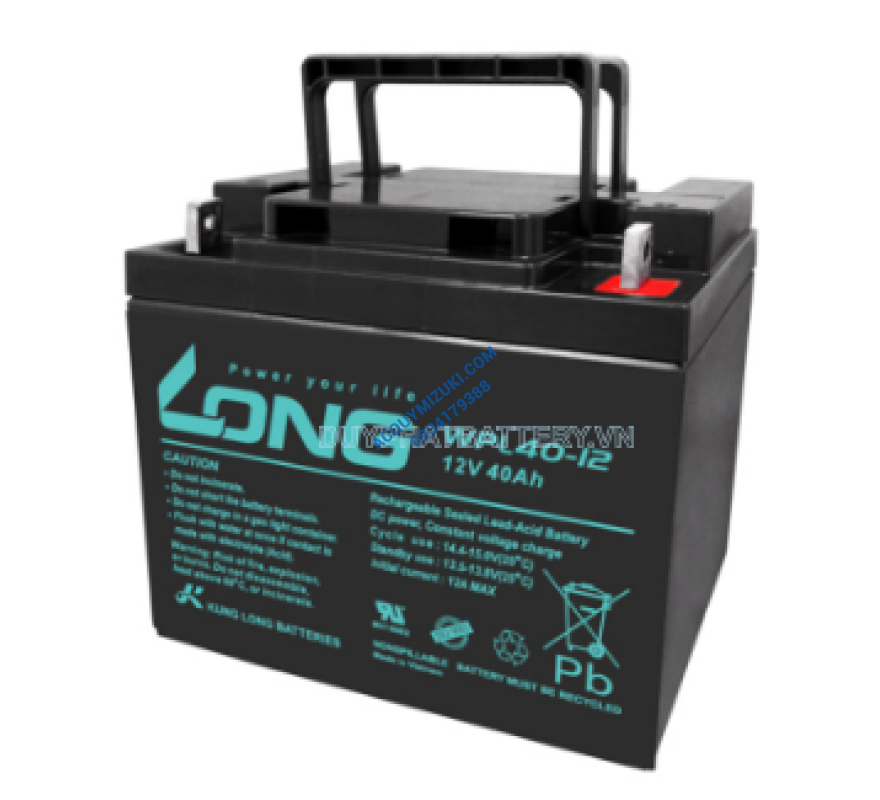 Bình ắc quy LONG WPL40-12, F4-M6 12V 40AH
