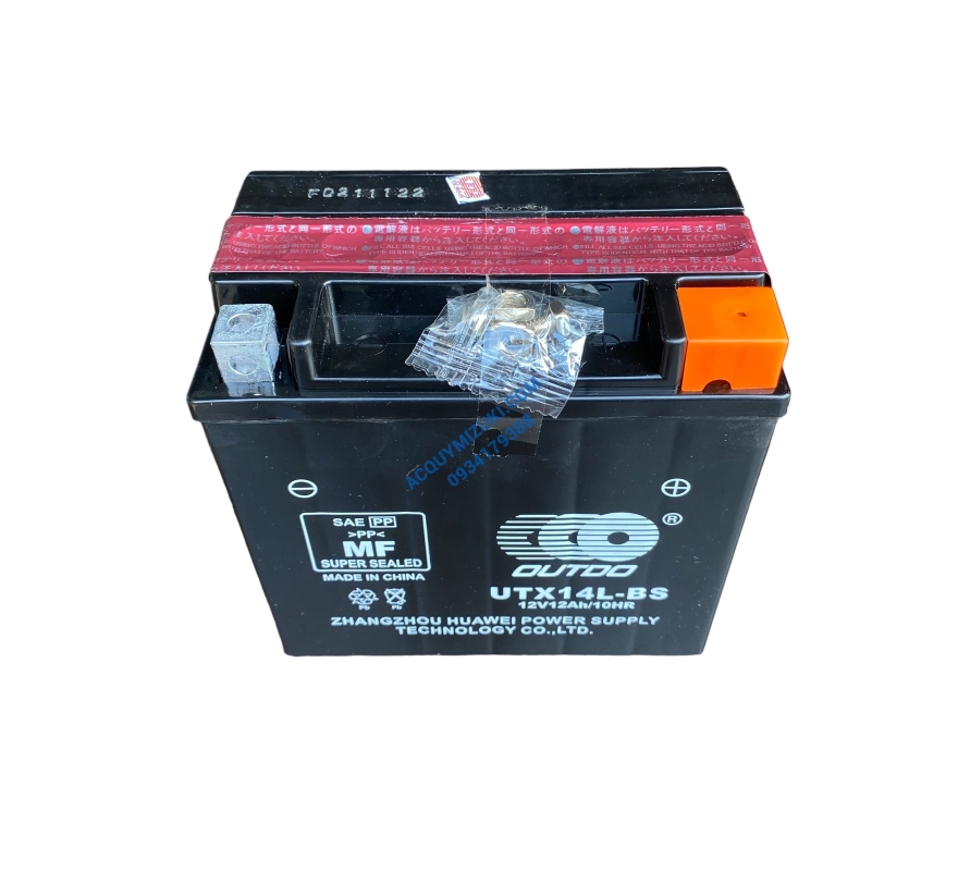 Bình ắc quy OUTDO UTX14L-BS 12V 12AH