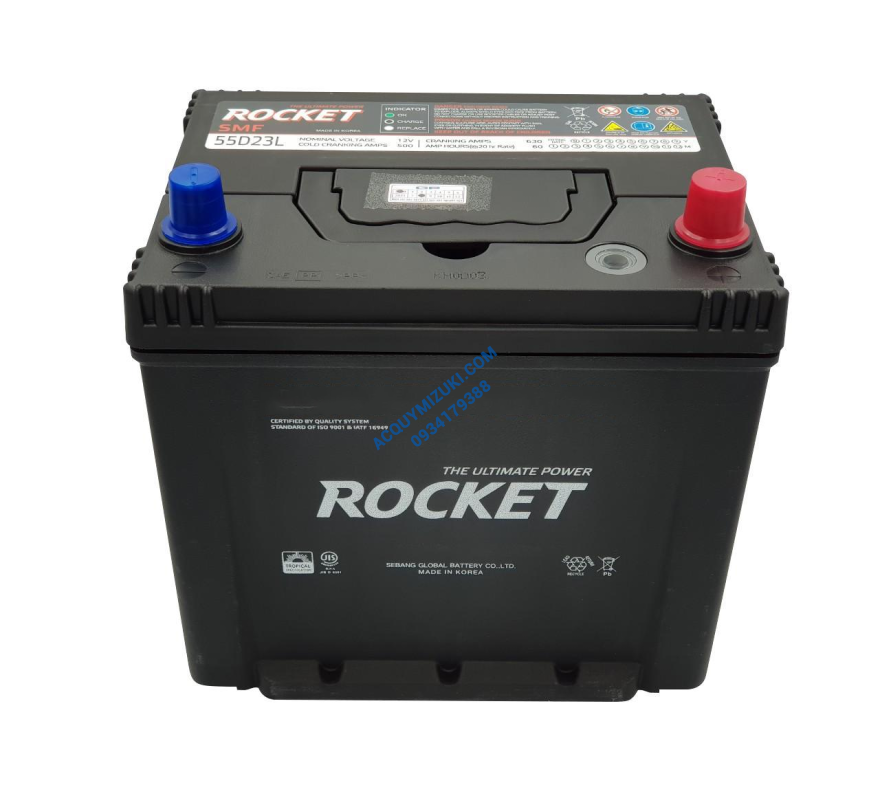 Bình ắc quy ROCKET SMF 55D23R 12V 60AH