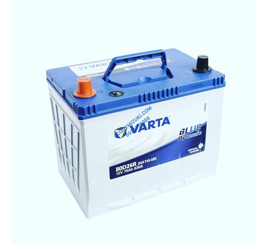 Bình ắc quy VARTA 80D26R 12V 75AH CCA 600A