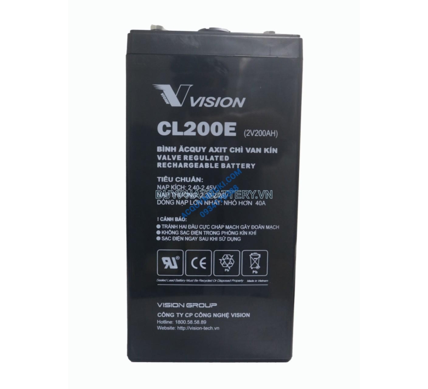 Bình ắc quy Vision CL200E (2V-200AH)