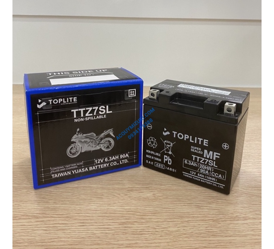 Bình ắc quy TOPLITE TTZ7SL 12V 6AH CCA 90A